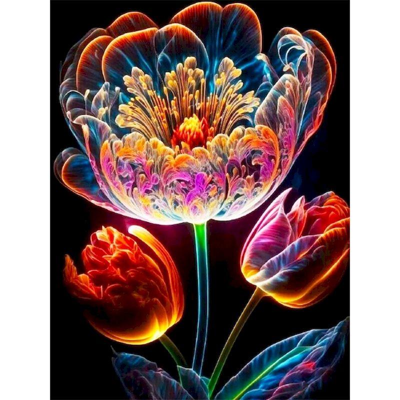 Diamond Painting Abstract Flower Full Square Drill Diamond Embroidery Sale Mosaic Flower Needlework Diy Home Decor