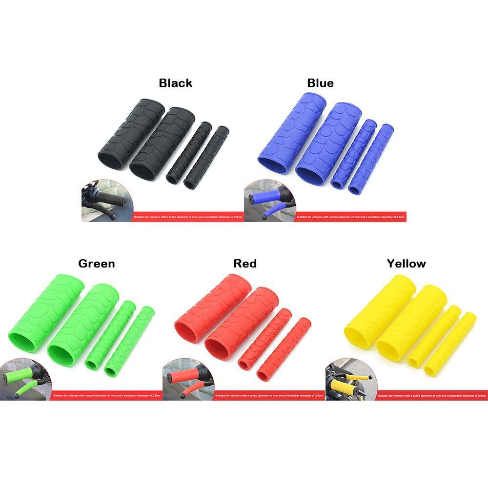 Anti-Slip Motorcycle Handlebar Grip Universal Fit Rubber Sleeve  Electric Bike Accessories
