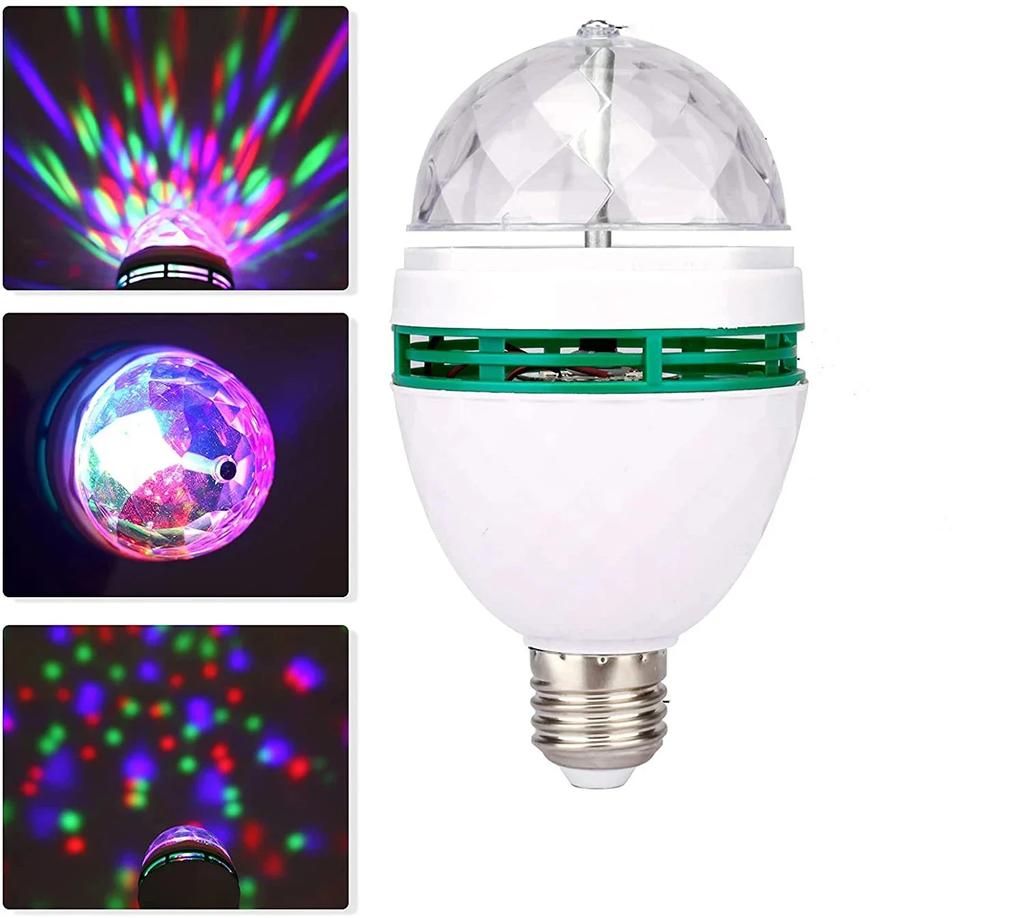 Aautomatic E27 Rotating Colorful Stage Effect LED Lamp Bulb Bedroom Romantic Flirt Atmosphere Light KTV DJ Home Dance Party