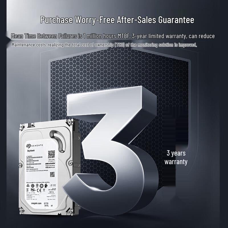 Hikvision Seagate 6TB Surveillance Hard Drive CN Plug (adapter Included)