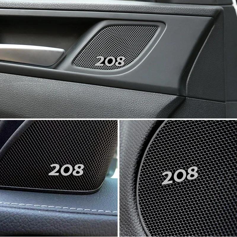 Aluminum Car Speaker q2o Badge Sticker for Peugeot 206 207 208 307 308 407 508 2008 3008 4008 5008 Emblem Accessories