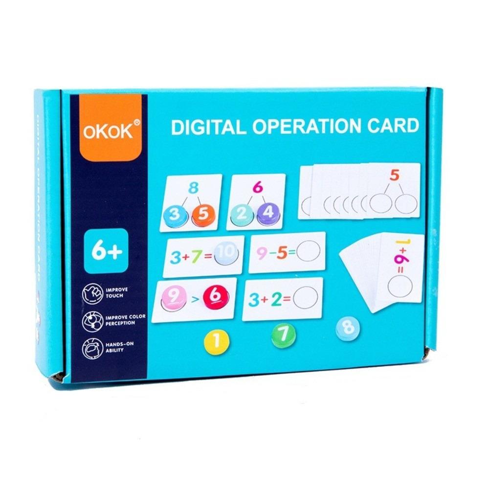 Colorful Digital Operation Card Addition and Subtraction Cognition Cards Brain-Stimulating Toys