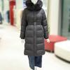 Olive De Olive Women's Foxfur Hood Belted Duvet Down Puffer Jacket YP5WH001
