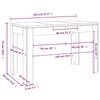 Dining Table White 120 x 60 x 76 cm Particleboard