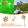 Outdoor Garden Windmill Metal Decorative Yard Stake Sculpture for Lawn Patio Park Landscape Ornament