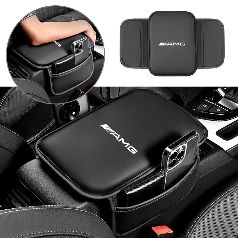 WOOY7 Car Armrest Pad Center Console Protection Cushion Accessories For Mercedes Benz AMG E S C A B Class GLE GLS CLS GLC CLA GLA GLK