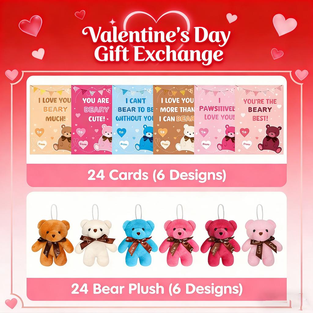Valentine's Day Children's Gift: A Pack Of 24  Valentine's Day Card, Suitable For Both Boys And Girls.