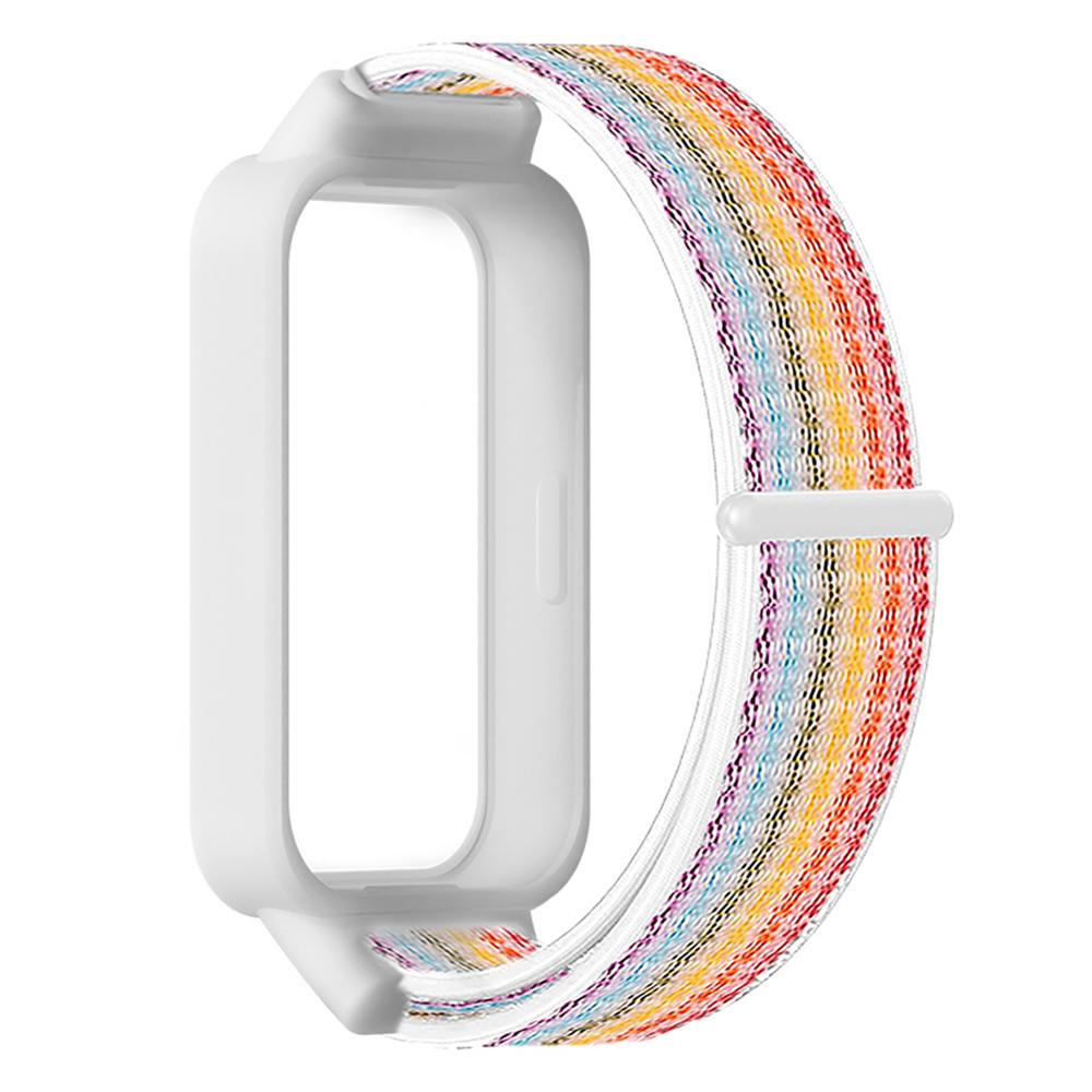 For Xiaomi Smart Band 9 Active/Redmi Band 3 Nylon Strap Magic Tape Design Watch Band