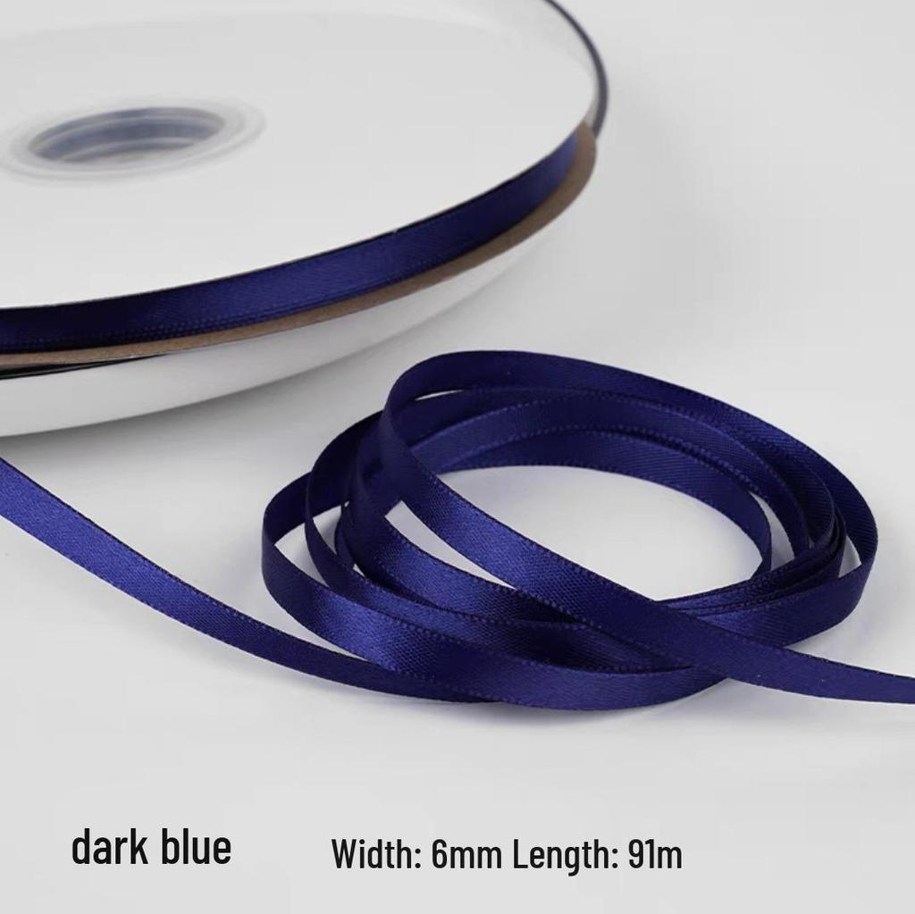 "0.6cm-1cm Polyester Ribbon for DIY Bows, Bouquets, and Gift Boxes"