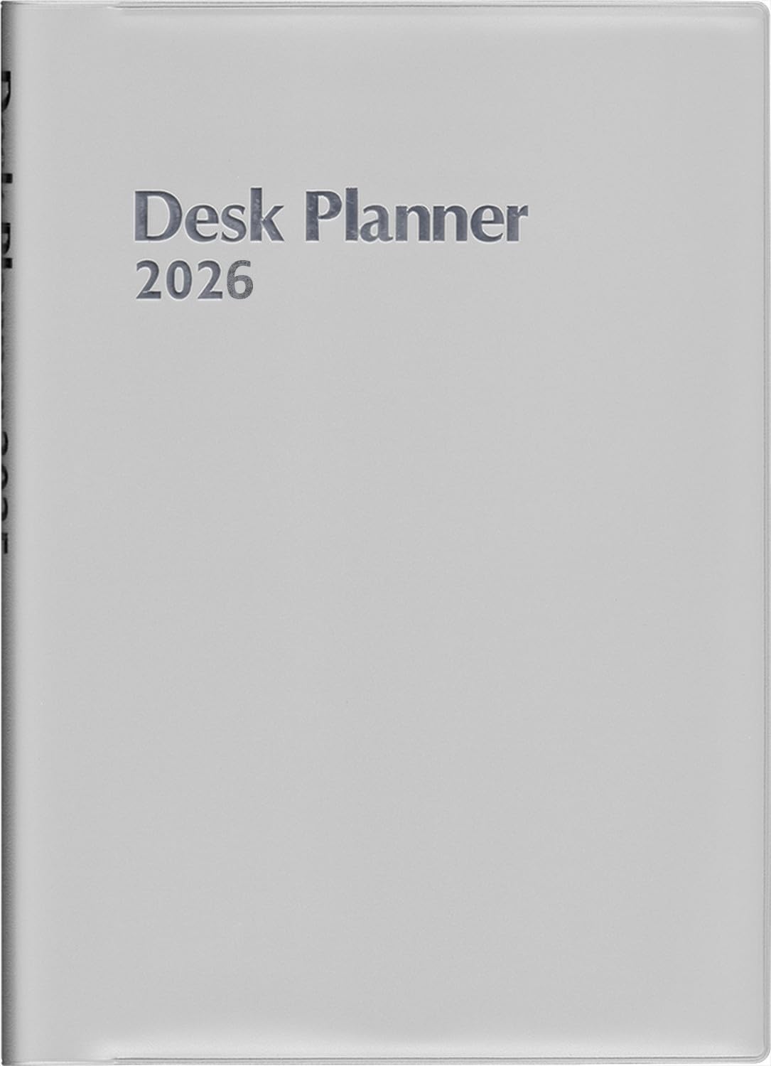 

Hakubunkan 2026 A5 Weekly Desk 118 January Planner, Silver, No. (Starts 2026)