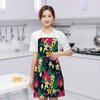 unframed Creative Plant Priinting Women Kitchen Aprons Cooking oil-proof Cotton Linen Antifouling Chef Apron 55x68cm