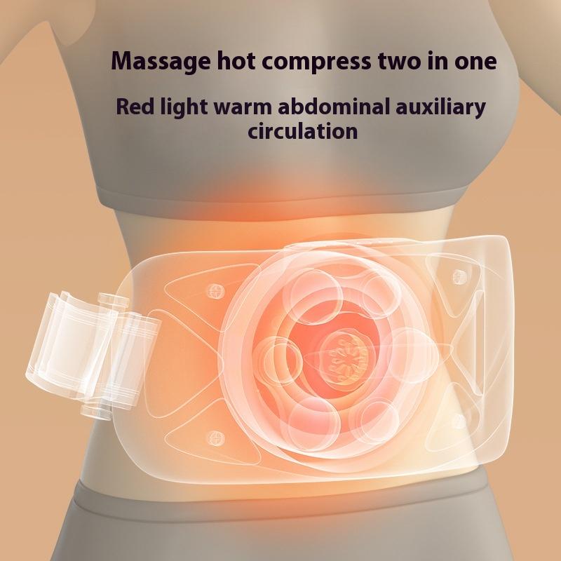 Automatic Heated Abdominal Massager Vibrating Recharge Wireless Massager Belt for Waist Back Warm Compress Slimming Massage Belt