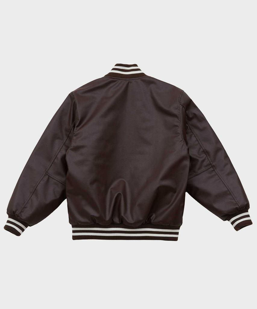 Ffeff Studio Leather Varsity Jacket (Brown)