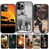Elephant Love Affection Nature Phone Case For iPhone 17 Air 15 16 Pro Max 14 13 12 11 Pro Max Plus Coque Shell