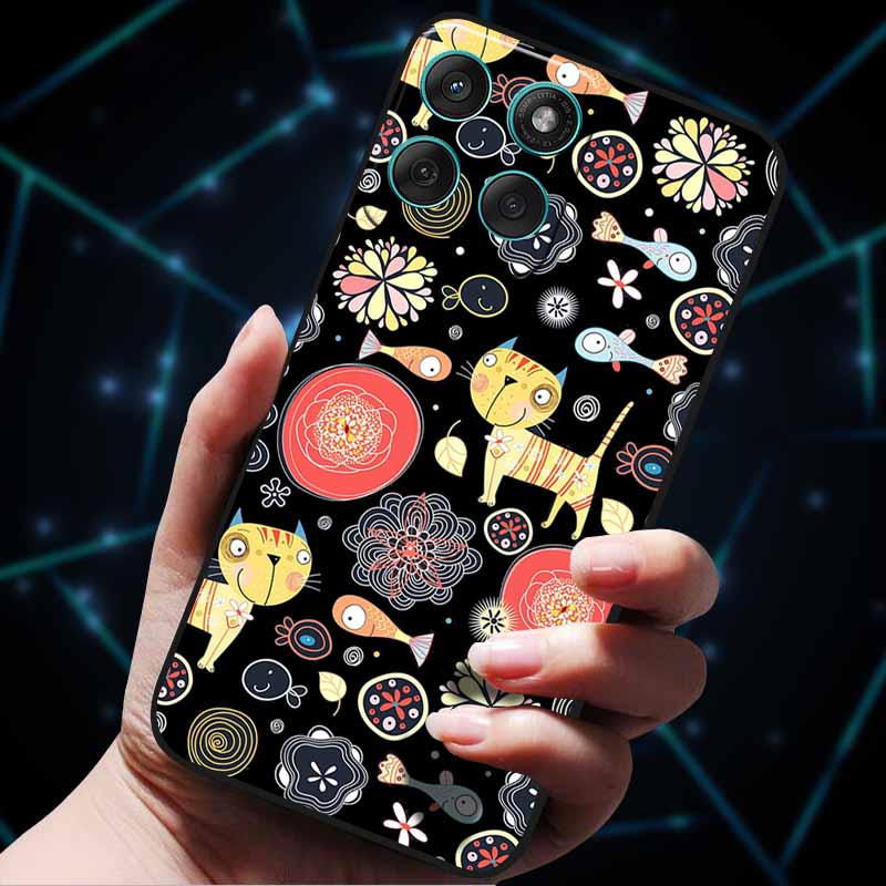 For Motorola Edge 60 Fusion Case 60Stylus 3D Flowers Emboss Phone Cases for Moto Edge 60 PRO Stylus Back Soft Silicone Bumper