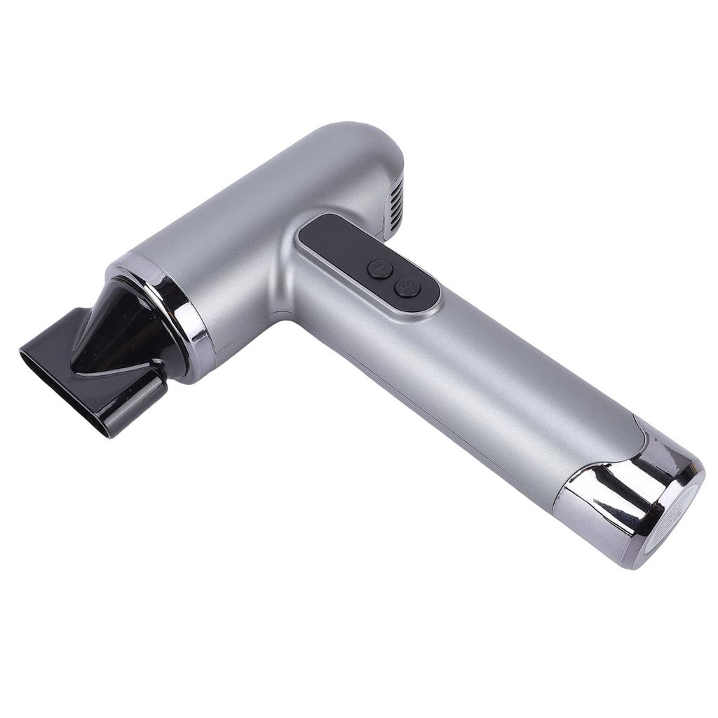 Cordless Hair Dryer 15600mah USB Rechargeable Adjustable Blow Dryer Low Noise for College Dormitory 200W Gray