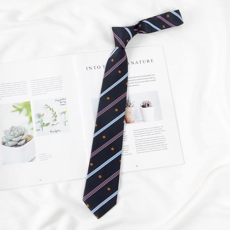 Lemon Sea Salt Plaid School Uniform Tie - Handmade Japanese Academy Style for Men & Women