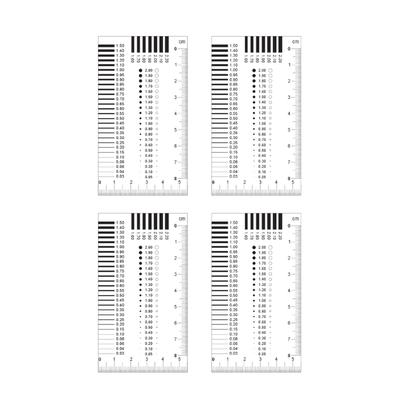 Strong Double Side Laminated Crack Comparison Tool Plastic Measurement Cards Easy To Use for Surfaces Flaw Detection