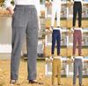 Women's Four Seasons Plus Size Trousers Tall Waisted Thin Leisure Loose Solid Colour Elastic Waist Corduroy Wide Legged Trousers