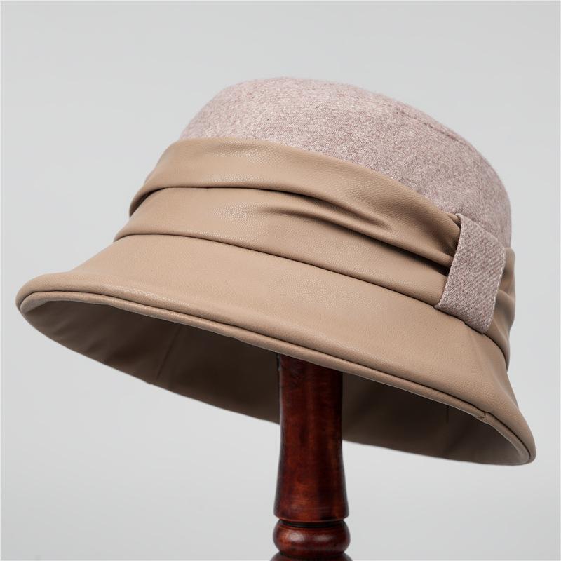 Hat women's autumn and winter new bucket hat fashion basin hat to keep warm in winter