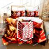 3D Printed Anime Attack on Titan Bedding Set Duvet Cover Bedroom Comforter Single Twin King _Size Quilt Cover Home Textiles