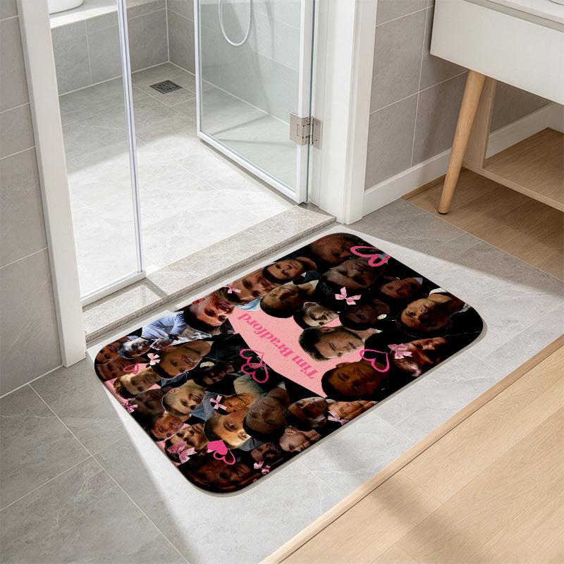 The Rookie Print Flannel Kitchen Mat Christmas Soft Area Rug Non Slip Floor Carpet Home Decoration