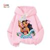 Moana 2 Vestiti felpa con cappuccio per bambine 3-14 anni Bambine Cartone animato Pullover Bambini Felpa autunnale Sportiva Regalo Ideale Quotidiano Esterno