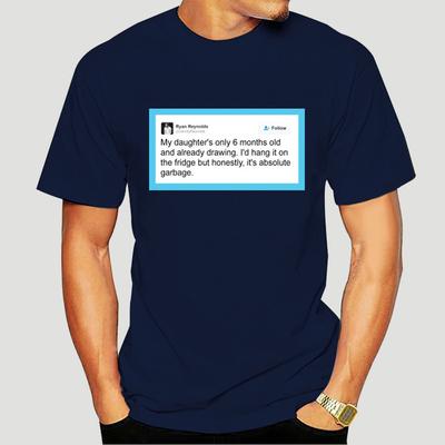 Men Tshirt Short Sleeve Ryan Reynolds Tweet Funny T Shirt Summer Fashion Printing Casual 100%Cotton Men's T Shirt