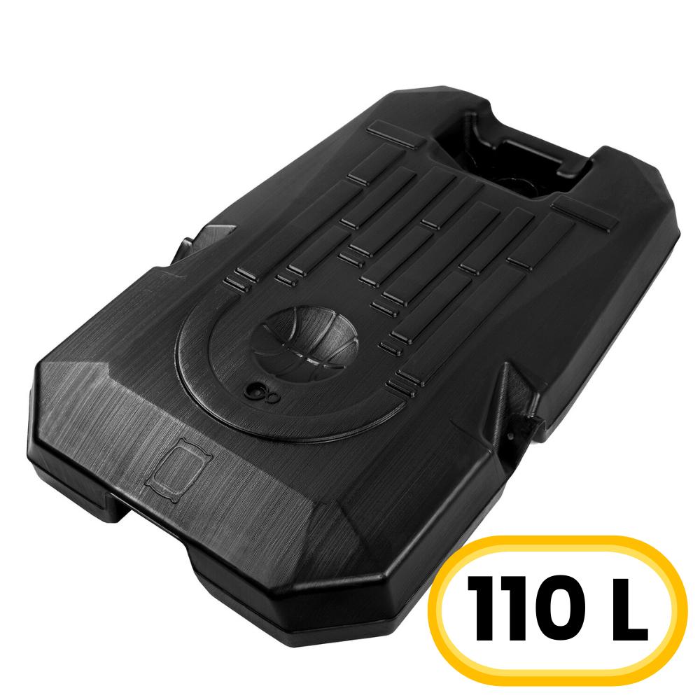 Freestanding basketball hoop with outdoor backboard, height adjustable