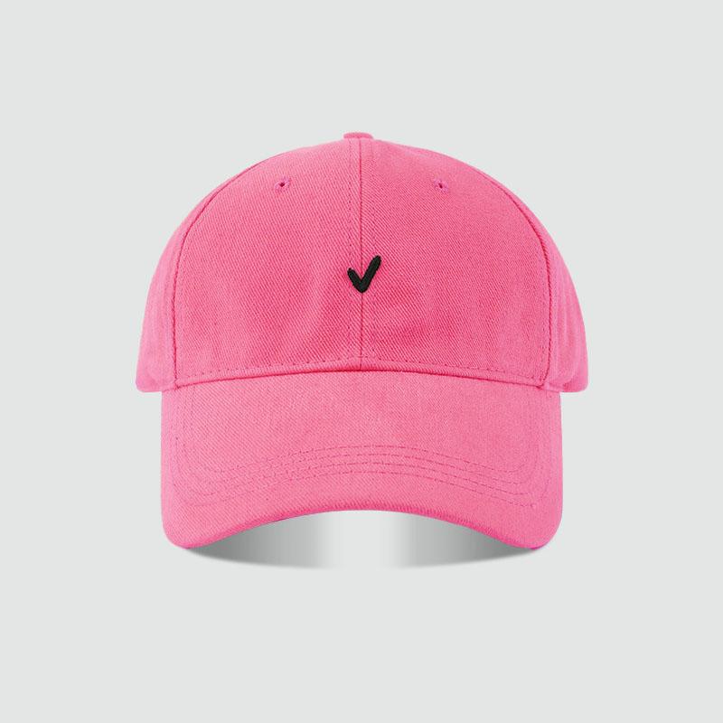 

Simple Embroidery Baseball Cap For Women Men Solid Color Snapback Hip Hop Peaked Hat Casual Outdoor Visors Sunshade Hats Bonnet Adjustable розовый