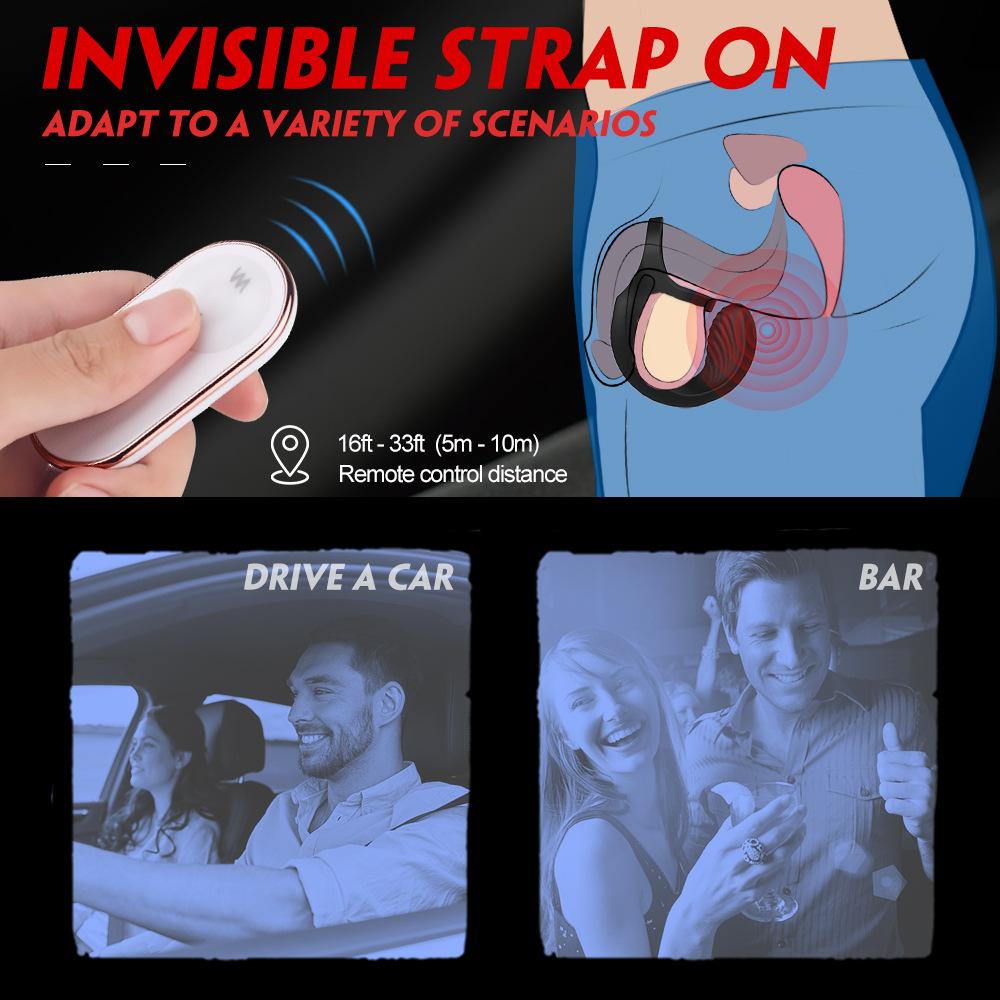 Penis Ring Vibrator for Men Delay Ejaculation Remote Control Vibrator Perineal Massage Adult Sex Toy