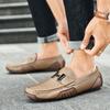 Leather Doudou Shoes Spring and Summer Breathable Trend Casual Leather Shoes British One-pedal Driving Large Size Men's Shoes