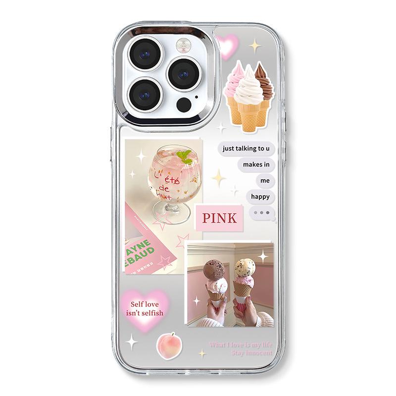 

Zhitai Apple 16 Pro Max три в одном зеркальный силиконовый чехол для телефона с браслетом - Douyin Горячая распродажа 14 Pro