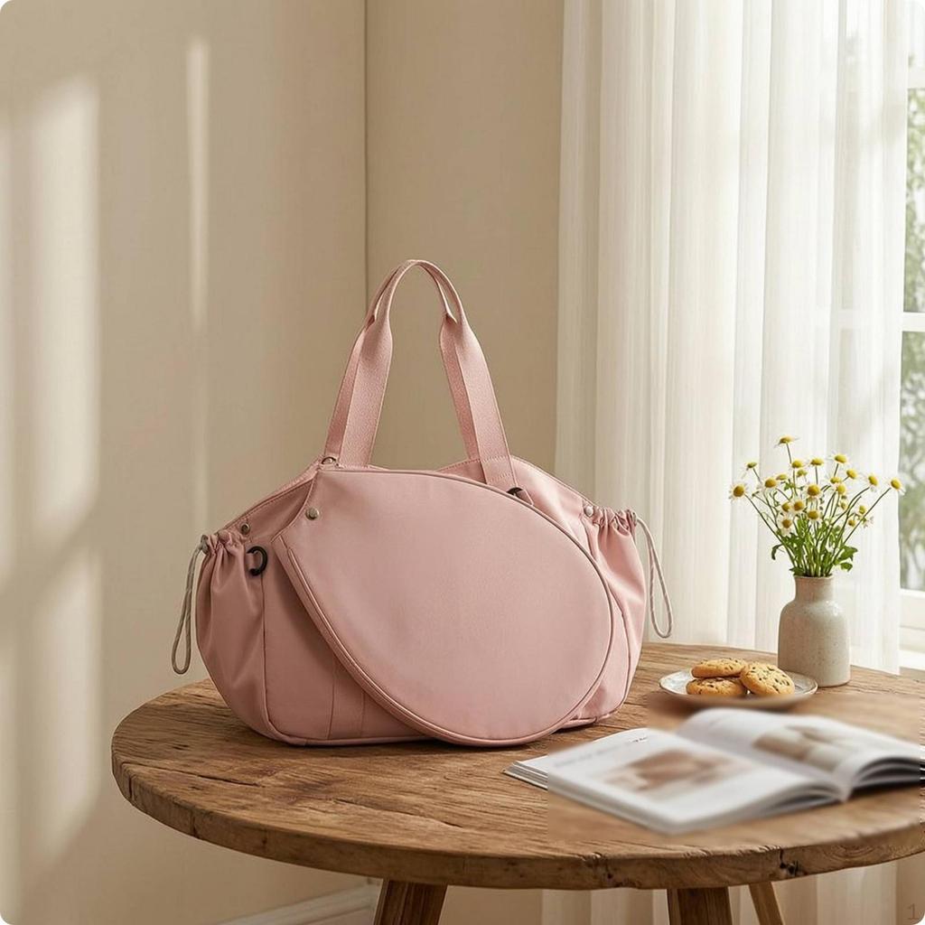 Borsa Tote con Pannello per Racchetta Struttura Morbida Tennis Comoda per Atleti di Pickleball, Palestra