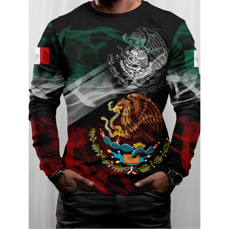 Men's Fashion Cool Graphic Long Sleeve, Casual Sports Outdoor Top