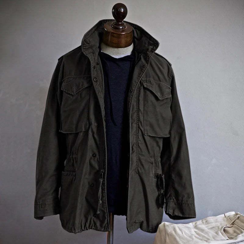 Men's Retro Heavy Duty Multi-Pocket Long Sleeve Workwear Jacket
