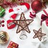 Christmas Tree Topper Star with Light Simple Installation Luminous Hollow Star Tree Topper Christmas Tree Decoration