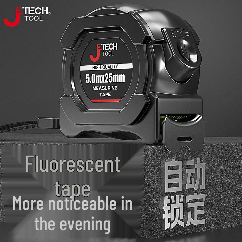 High-Precision Fluorescent Self-Locking Steel Tape Measure – 5m, 7.5m, 10m, Thickened & Wear-Resistant