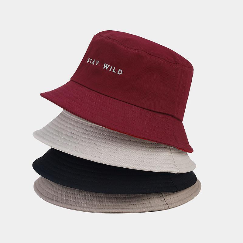 Cotton Embroidered Fisherman Hat With Sun Protection For Casual Summer Wear