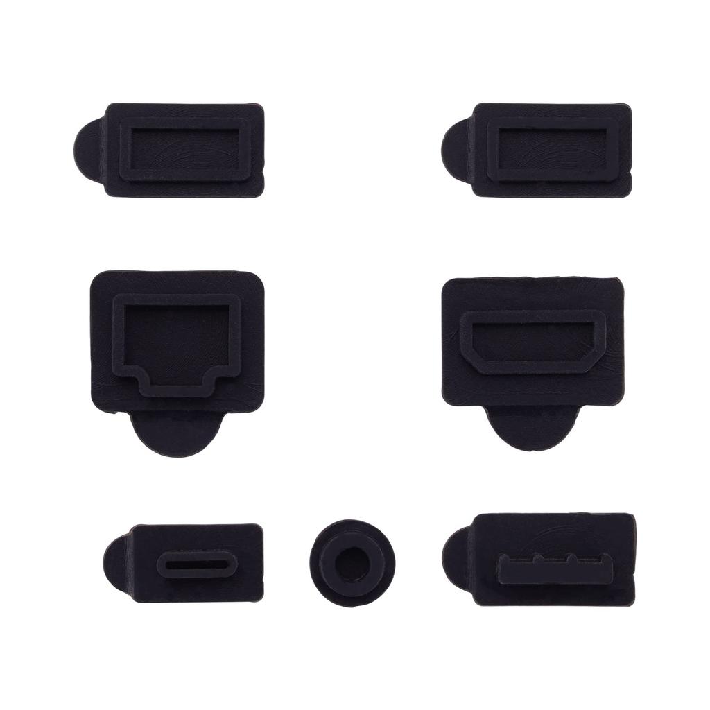 PlayVital PS5 Console Silicone Dust Plug USB HDMI Interface Type LAN Port Dust Plug for PS5 Digital Disc Edition PS5 Console Dustproof Plug