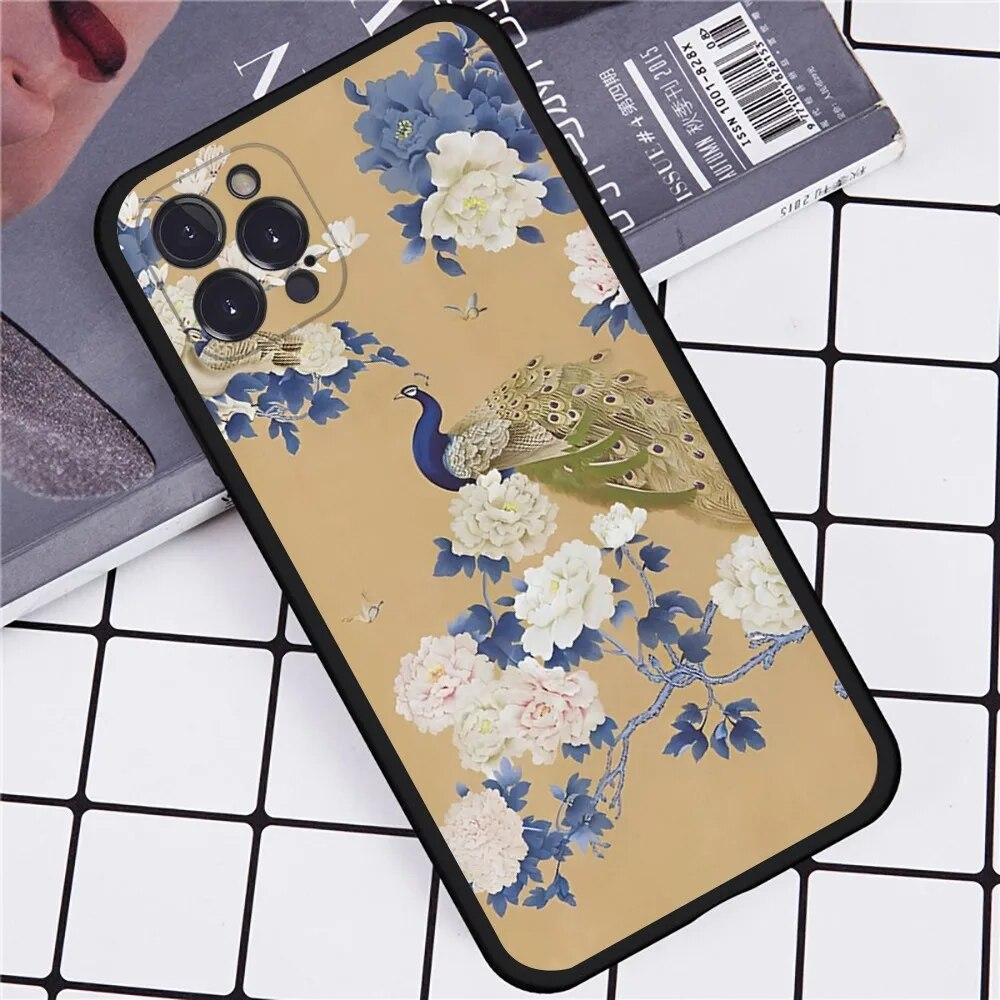 Blumenvogel Handyhülle für iPhone Samsung Galaxy Redmi Xiaomi Oppo OnePlus Note SA 7 8 9 10 11 12 13 14 20 21 22 23 53 54 Pro Max Plus Ultra TPU Soft