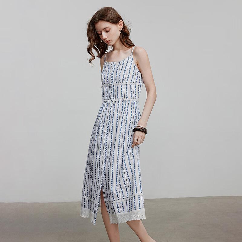 Chuyu Women's Floral Print Summer Suspender Dress