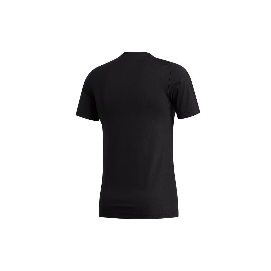 Adidas T Shirts Men's Black Crew Neck Moderate Straight Fit FJ6146
