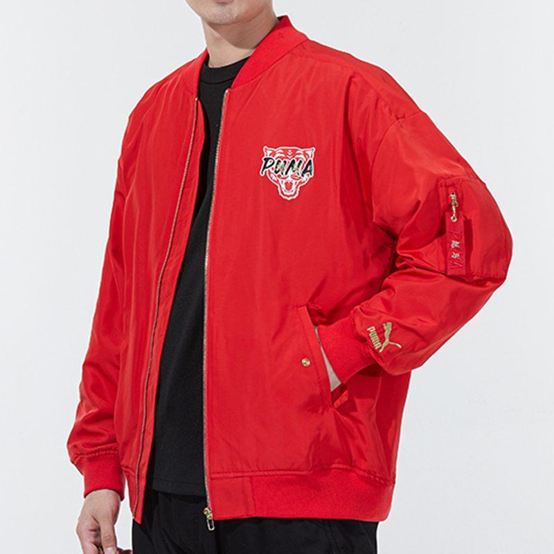 Puma Jackets Men's Red Baseball Collar Moderate Other 534668-11