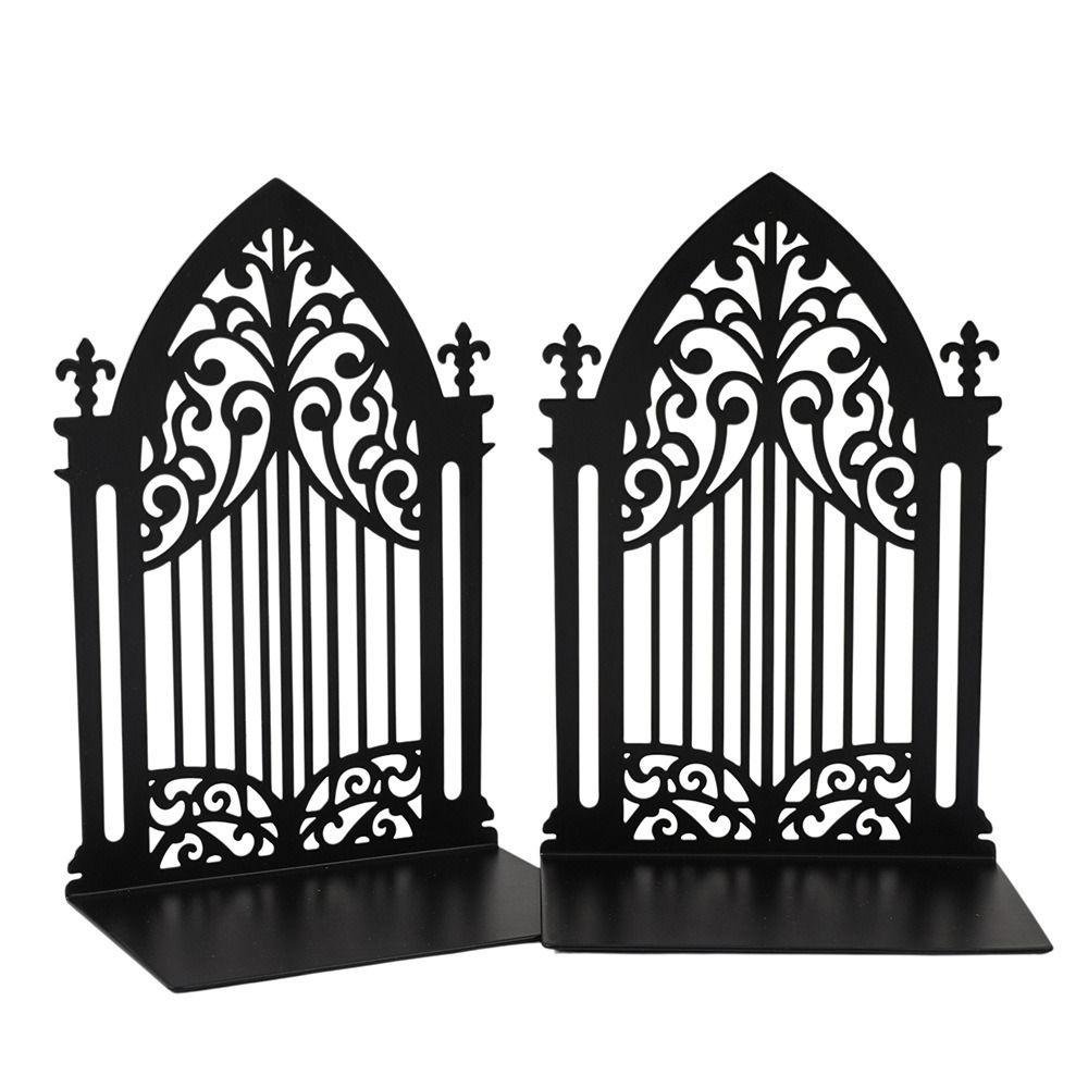 Gothic Book Divider Holder Rust Resistant Display Bookshelf Premium Students Book Ends  Home Office