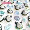 Set of 4 3D Stickers Featuring and Plump Stickers for Planner Strong No Smartphone Water PC Panda, Penguin, Rabbit, Cat. Cute, Decoration,