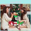 Christmas Green Checkered Tree Money Box With Surprise Gift For Holiday Party Decor