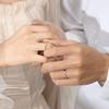 FANCIME Diamond Ring for Size Three Moebius Eternal Engagement Wedding Perfect for and Gift Wrapping Included Women, Platinum, 12, Pt950, Lab-Grown,