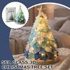 Kit Artistico Albero di Natale in Vetro Marino 3D Set Artigianale Romantico da Spiaggia Fai da Te per Adulti Decorazione per la Casa in Acrilico Regali di Natale per Bambini
