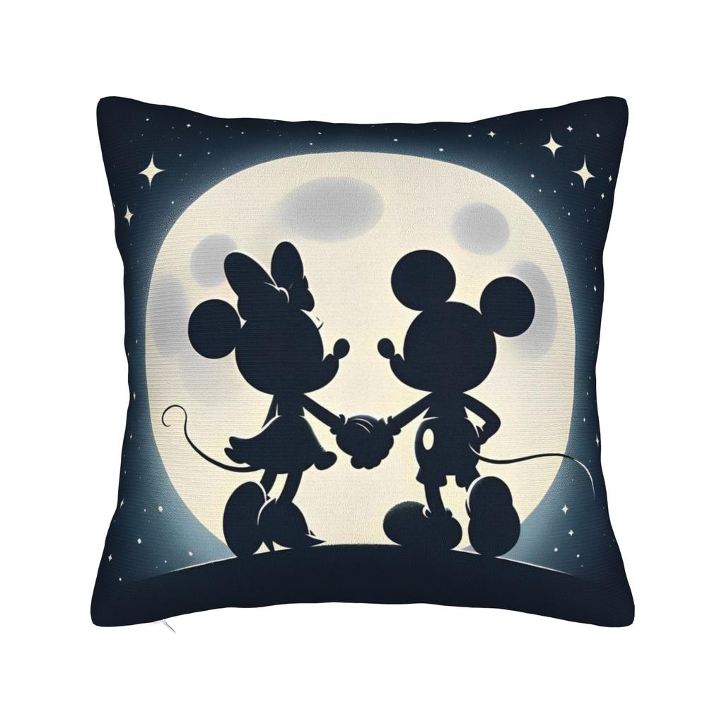 Mickey and Minnie Mouse Holiday Throw Pillow Cover Decorative Pillow Christmas Design , Customized Pillowcover Home Decor